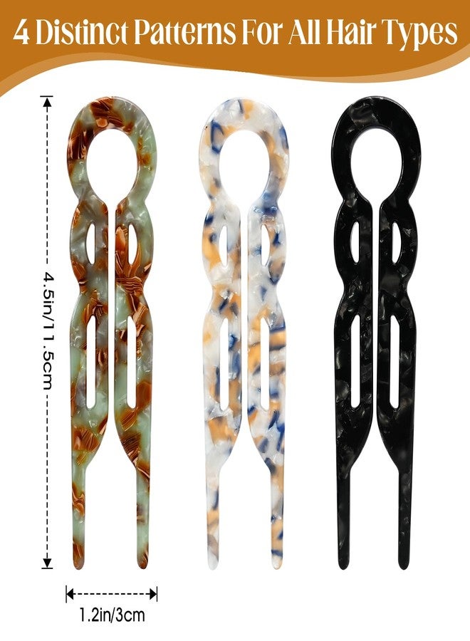 Taefuwr Lialys Hair Pin, Prestige Hair Pin,New Hair Accessories, Elegant Hair Clips for Women, Acetate Hair Clips for Thick, Suitable for All Hair Types Hair Forks (3pcs) - Image 2